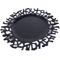 Assiette de présentation en plastique de luxe moderne de 13 pouces, écologique, pour mariage et fête, personnalisable, design INS, en stock