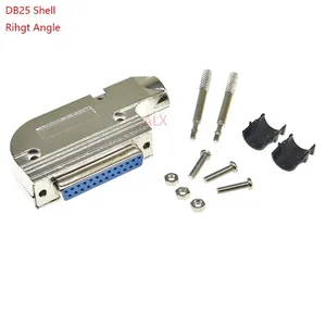 DB25 Metal Housing Hood Right Angle Shell For D-SUB 25 Pin 2 Rows DB25 Pin Serial RS232 connector