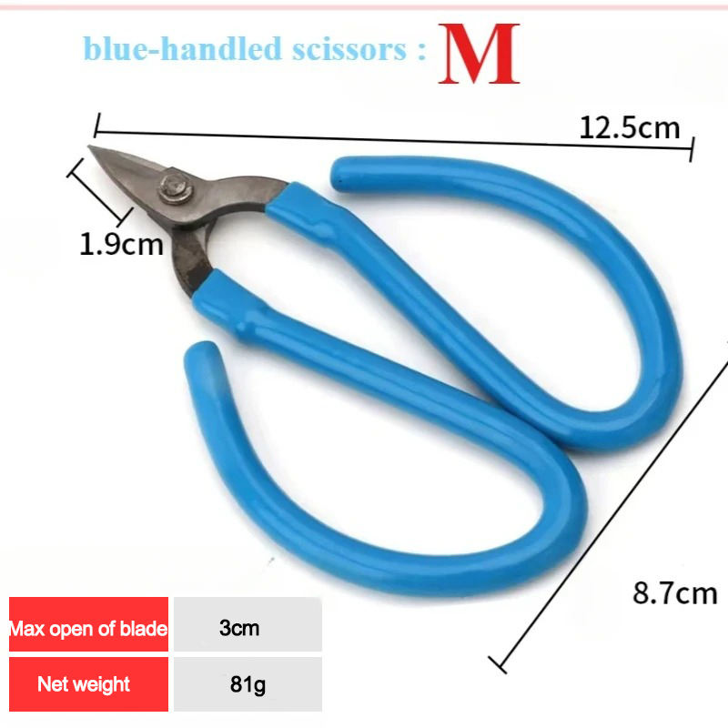 Poignée bleue (au milieu)