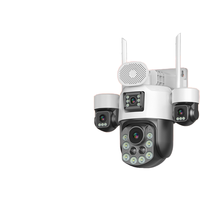 Cámara de Seguridad Solar 4G PTZ Antivandálica de 6MP con Apertura F1.6, Cuatro Lentes CMOS, Visión Nocturna y 1 Año de Garantía