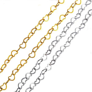 Chaîne à maillons cœur rempli d'or 14K Chaîne de collier tendance en acier inoxydable pour les femmes Dainty Permanent Jewelry - Product Image 5