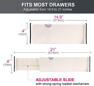 Séparateurs de tiroirs réglables pour placard de <span class=keywords><strong>cuisine</strong></span> Séparateurs en ABS écologiques pour chambre à coucher, salle de bain, bureau à tiroirs pour bébé - Product Image 4