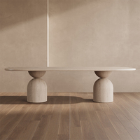 Table à manger en bois moderne FERLY, robuste et durable, ensemble de meubles contemporains pour salle à manger