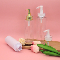 Bouteilles d'emballage cosmétique rondes en PET blanc pour shampoing, gel douche, lotion - Tailles 120ml/150ml/180ml/400ml, bouchon à vis, impression sérigraphique