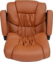 Fauteuil de bureau ergonomique de luxe en cuir, pivotant et inclinable, en nylon moderne de haute qualité SGY