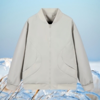 Vestes universitaires unisexes en gros pour hommes, vestes à col baseball printemps-automne, vestes universitaires unies avec logo personnalisé