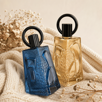 Flacon de parfum vide de luxe en verre de 100 ml, forme triangulaire, personnalisable, Anding Stock