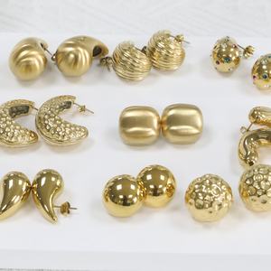 Waterproof 18k Gold Plated <b>Teardrop</b> Heart <b>Stud</b> <b>Earrings</b> Stainless Steel Jewelry Colourful Diamond Designer <b>Earrings</b> for Women - Product Image 3