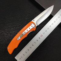 Couteau de poche d'extérieur déverrouillable, couteau pliant portable avec manche en plastique, couteau tactique d'autodéfense avec manche en ABS