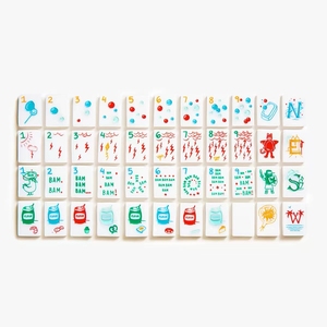 Mahjong Americano de Acrílico de Una Sola Capa, Blanco Puro, de Lujo y Moderno, Edición Cheeky Line Santa <span class=keywords><strong>Monica</strong></span>, Personalizado para Fiestas y Reuniones - Product Image 1