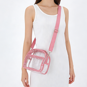 Sacs transparents personnalisés en usine avec logo, nouveaux sacs de sport transparents, sacs à maquillage, sacs à main de créateur, sacs de luxe pour femmes, sacs bandoulière - Product Image 2