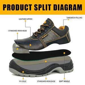 Herenschoenen met lage schacht, industriële veiligheidsschoenen voor de winter, ijzeren neus, slagvast, olie- en waterdicht, waterdichte laarzen voor bouwwerkzaamheden - Product Image 3