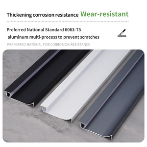 Recessed LED Ốp chân tường bóng khoảng cách hồ sơ nhôm ván chân tường Ốp chân tường bảng Tủ <span class=keywords><strong>plinth</strong></span> tường con dấu hồ sơ - Product Image 6