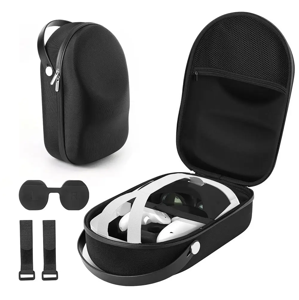 Estuche Eva para Meta Quest 3 Carry Leather Travel Foam Portable Vr Oculus Auriculares Correa Batería Base de carga Accesorios
