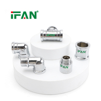 IFAN Grosir Fitting Baja Tahan Karat Stabilitas Tinggi 1/2"-1" Elbow Socket Fitting Pipa Air Fitting Tabung