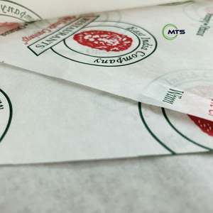 Papel encerado personalizado Moatain para envolver alimentos: láminas individuales impresas para pan, galletas, leche y gelatina, ideales para llevar. - Product Image 4