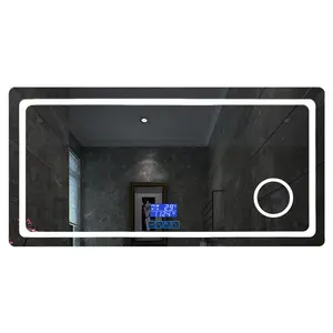 ETL IP44 Rated Modern Wall Hanging Bathroom Mirror with LED Light