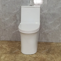 WC monobloc en céramique blanche à siphon, design moderne et épuré, siphon en S 300 mm, vente en gros Chaozhou, très demandé au Mexique