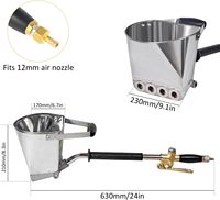 Pulvérisateur de mortier haute pression en acier inoxydable, buse de 12 mm, godet de 3,6 L pour la construction de murs et de plafonds