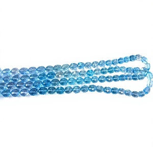 Sky Blue Topaz Natural Faceted <b>Egg</b> Shape High Quality 8X10MM Loose Gemstone for Ring Pendant Necklace Jewelry Making Sale! - Product Image 2