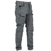 Pantalon d'Extérieur Softshell pour Homme, Chaud, Décontracté, Cargo, Doublé Polaire Épais, pour Randonnée