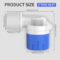 Vanne flottante à bille pour contrôle automatique du niveau d'eau, connexion filetée en plastique pour système de stockage d'eau en réservoir