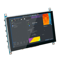 Kit d'écran LCD portable Raspberry Pi de 5 pouces avec écran tactile 800x480 HD-MI pour les entreprises Windows 11/10/7 Noir