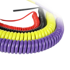 PU Coating Colorful Elastic <strong>Coil</strong> Cord Flexible Spring Spiral <strong>Cable</strong>, Industrial Automation Machinery Equipment - Product Image 1