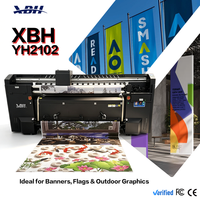 Machine d'impression par sublimation pour drapeaux 2,1 m, imprimante textile numérique à double tête d'impression haute vitesse pour tissu polyester et bannières