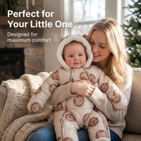 Combinaison de cosplay pour filles, pyjama d'hiver pour bébé avec capuche tête d'animal et fermeture éclair longue pour tout-petit