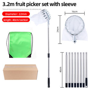 Cueilleur de fruits léger avec <span class=keywords><strong>sac</strong></span> <span class=keywords><strong>en</strong></span> <span class=keywords><strong>toile</strong></span> pour la récolte des pommes pêches mangues accessoire de jardin de qualité bricolage OEM personnalisable - Product Image 3