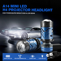 Brieyes Nouveau Phare LED H4 Super Lumineux 85W avec Mini Lentille Projecteur, Ampoule Antibrouillard, Feux de Route/Croisement, Plug&Play, Adaptation Universelle pour Voiture