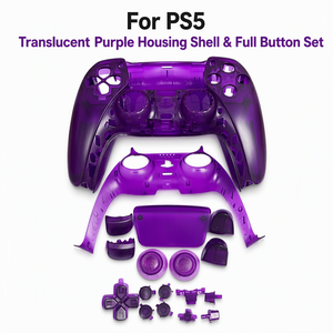 Ersatzgehäuse für <span class=keywords><strong>PS5</strong></span>-Controller Transparente Frontplatte mit Komplettem Tastenset Kristallkappen Reparatur-Kit - Product Image 6