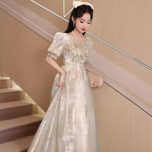 Evening Gown Women's Elegant Sweetheart Neckline Empire Waist Floral Print 3D Patterns Long Dress For Coming Of Age Ceremony - Product Image 2