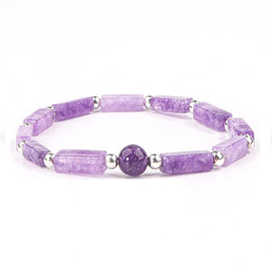 Alla moda imperiale lapislazzuli blu sabbia occhio di tigre per bracciale perlina quadrata oro pollo maculato sangue naturale quarzo ametista - Product Image 3