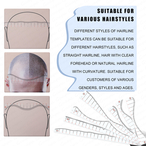 Kits de pochoirs et règles de traçage de la ligne capillaire pour la micropigmentation, pour hommes et femmes, outil de cartographie de précision pour la conception de la ligne capillaire et le SMP - Product Image 4