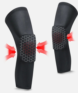 Genouillères de sport antidérapantes et respirantes en mousse alvéolée pour basketball et football, avec soutien et protection des jambes – Vente en gros - Product Image 4