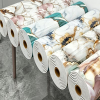 Carreaux muraux 3D en mousse PE effet marbre, autocollants, imperméables, papier peint de luxe pour la décoration de la maison, salon, autocollants muraux, papier peint