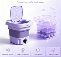 Factory Direct Sales Cross-border New Arrival Mini Foldable Plug-in Fully Automatic Wash Portable Small Washing Machine OEM