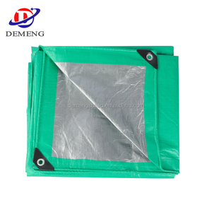 Bâche en PE tissée laminée enduite, 180 g/m², verte argentée, avec œillets en aluminium renforcés et imperméables, pour maillots de bain et artisanat - Product Image 3