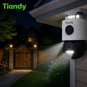 Caméra WiFi Tiandy double 4MP avec audio bidirectionnel, CMOS, Cloud, Pan-Tilt, étanche IP66, détection de mouvement, vision nocturne couleur pour la maison - Product Image 6