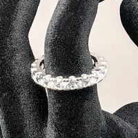 Vente en gros de bijoux fins classiques S925 Sterling Silver VVS Moissanite bague de mariage éternité pour femmes unisexe