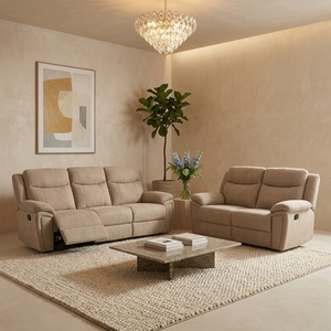 Fauteuil inclinable manuel au design moderne, adapté au marché britannique, type home cinéma 3+2. - Product Image 1