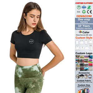 JL0726A maglietta Crop Top di alta qualità da <span class=keywords><strong>donna</strong></span> <span class=keywords><strong>T</strong></span>-<span class=keywords><strong>Shirt</strong></span> corta da <span class=keywords><strong>palestra</strong></span> con stampa personalizzata <span class=keywords><strong>T</strong></span>-<span class=keywords><strong>Shirt</strong></span> da <span class=keywords><strong>donna</strong></span> Slim Fit da <span class=keywords><strong>donna</strong></span> - Product Image 1