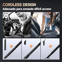 Souffleur d'air sans fil pliable multifonction 4 en 1, 6000 mAh, rechargeable, avec charge Type-C, aspirateur de voiture