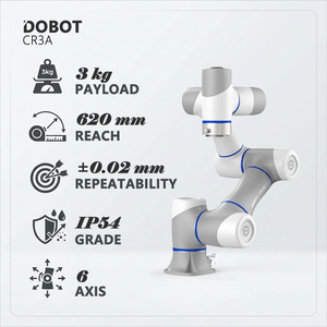 Brazo Robótico Colaborativo de Precisión Dobot CR3A, Carga Útil de 3 kg, Alcance de 620 mm, Cobot de 6 Ejes para Ensamblaje y Pruebas de Piezas Pequeñas - Product Image 1