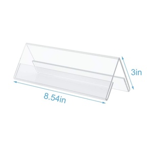 Acrylic Name Plates for Desks Clear Tent Name Plate Display Office Conference training events, presentations, business offices