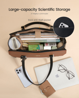 Sac fourre-tout pour ordinateur portable LOVEVOOK avec logo personnalisé, 15,6 pouces, sac de travail, sac à main de haute qualité, sac à main en cuir PU de luxe, sacs de travail imprimés pour femmes