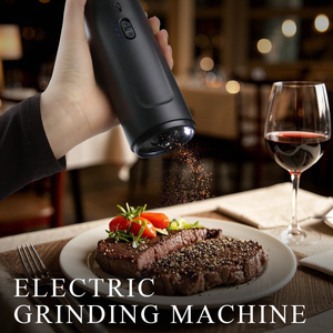 Moulin électrique portatif réglable en acier inoxydable pour sel et poivre avec lumière LED pour la cuisine - Product Image 3