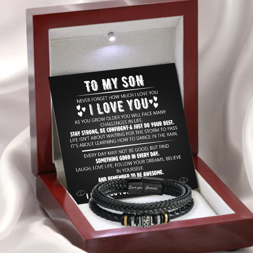 Stainless Steel Bracelet + Card Light Box